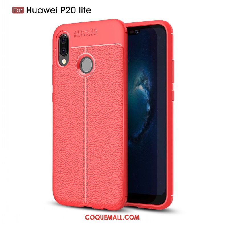 Étui Huawei P20 Lite Tout Compris Personnalité Protection, Coque Huawei P20 Lite Rouge Tendance