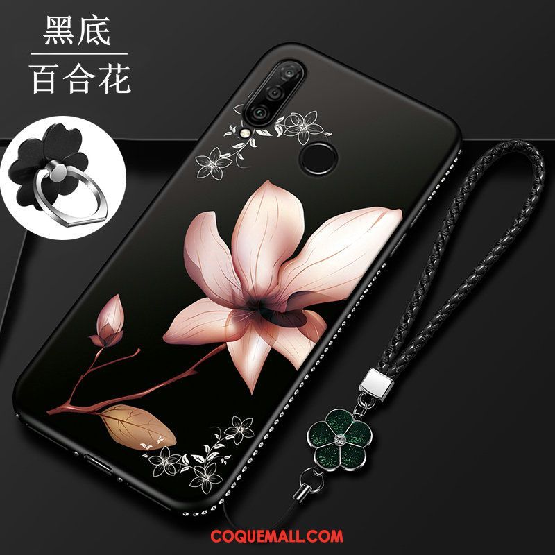 Étui Huawei P30 Lite Protection Noir Tendance, Coque Huawei P30 Lite Incassable Téléphone Portable