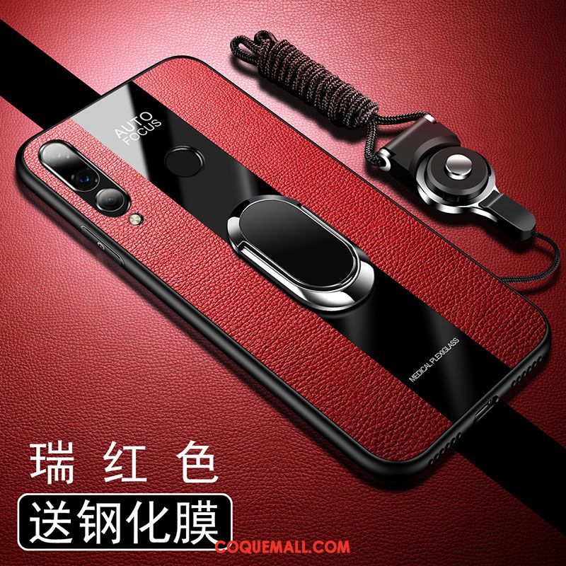 Étui Huawei P30 Lite Rouge Protection Tout Compris, Coque Huawei P30 Lite Verre Tendance