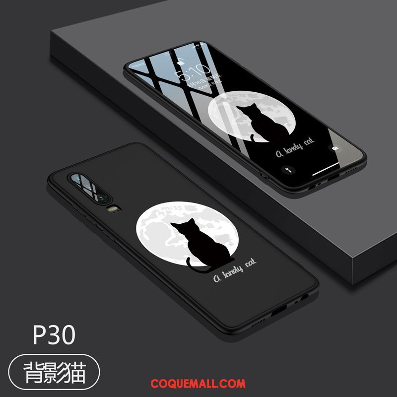 Étui Huawei P30 Personnalité Incassable Délavé En Daim, Coque Huawei P30 Silicone Téléphone Portable