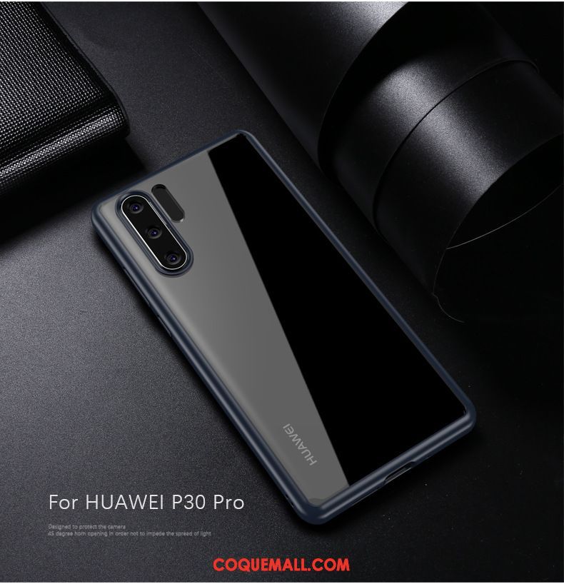 Étui Huawei P30 Pro Amoureux Très Mince Bleu, Coque Huawei P30 Pro Net Rouge Simple