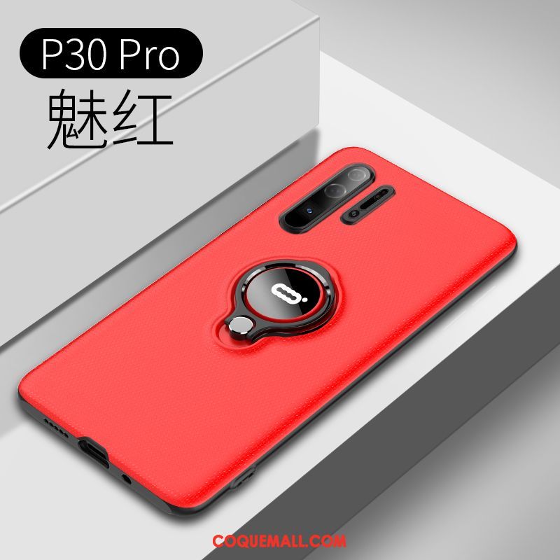 Étui Huawei P30 Pro À Bord Tout Compris Personnalité, Coque Huawei P30 Pro Magnétisme Rouge