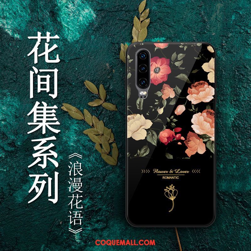 Étui Huawei P30 Vent Téléphone Portable Créatif, Coque Huawei P30 Noir Art