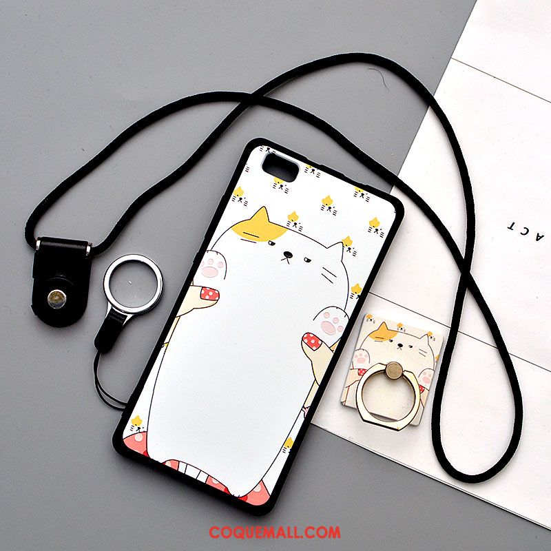 Étui Huawei P8 Lite Incassable Silicone Dessin Animé, Coque Huawei P8 Lite Blanc Téléphone Portable