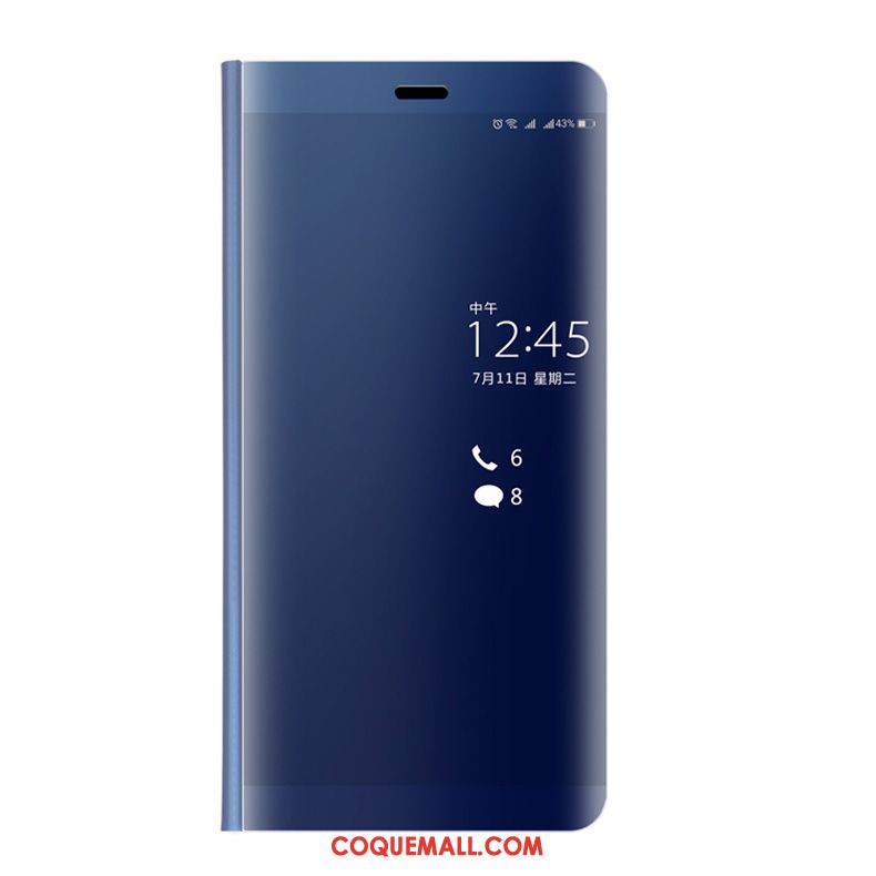Étui Huawei P9 Miroir Protection Tendance, Coque Huawei P9 Bleu Tout Compris