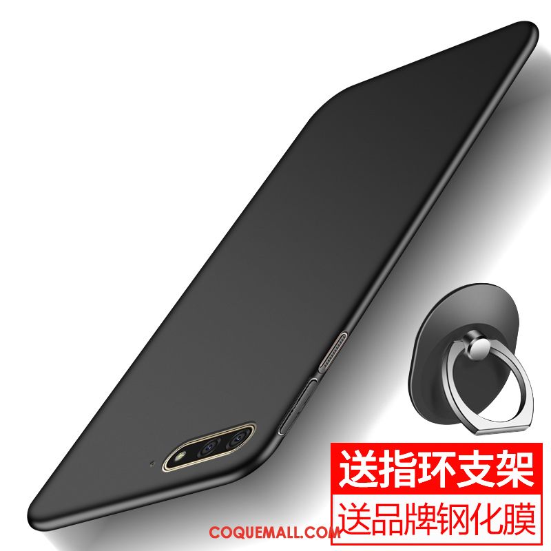 Étui Huawei Y6 2018 Or Noir Téléphone Portable, Coque Huawei Y6 2018 Tempérer Support