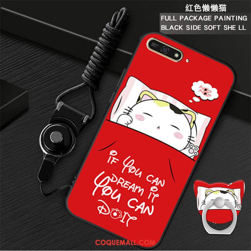 Étui Huawei Y6 2018 Téléphone Portable Rouge Protection, Coque Huawei Y6 2018