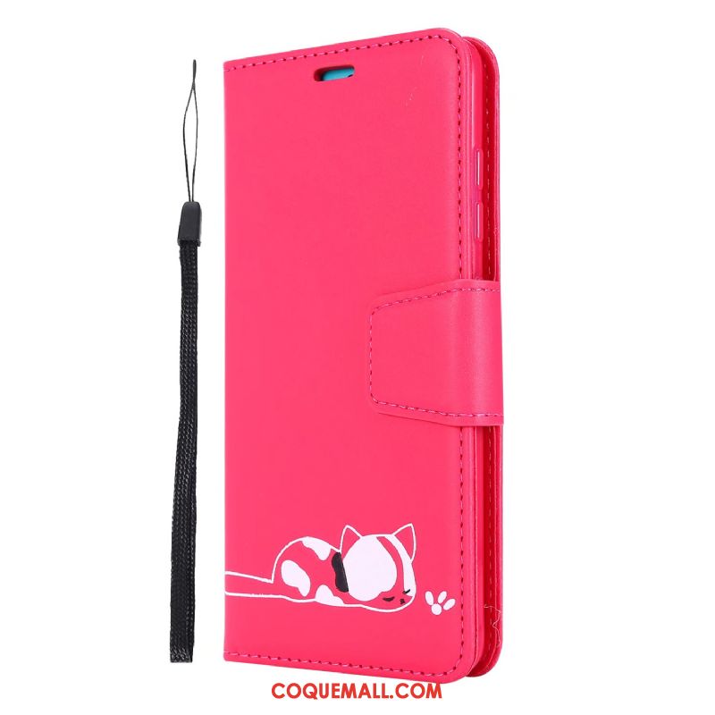 Étui Huawei Y6s Téléphone Portable Portefeuille Plier, Coque Huawei Y6s Rouge
