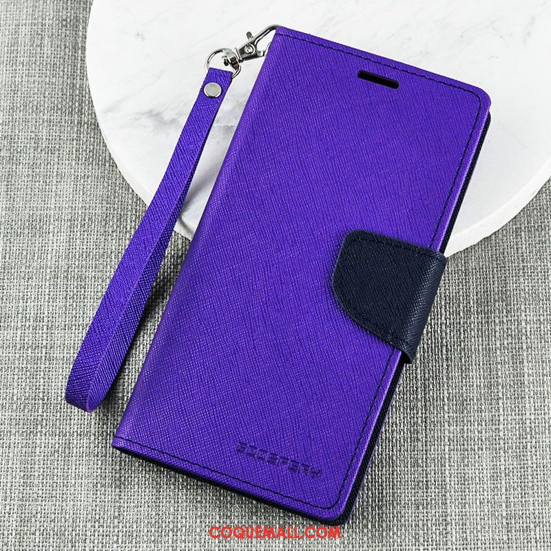 Étui Huawei Y7 2018 Protection Nouveau Étui En Cuir, Coque Huawei Y7 2018 Téléphone Portable Violet