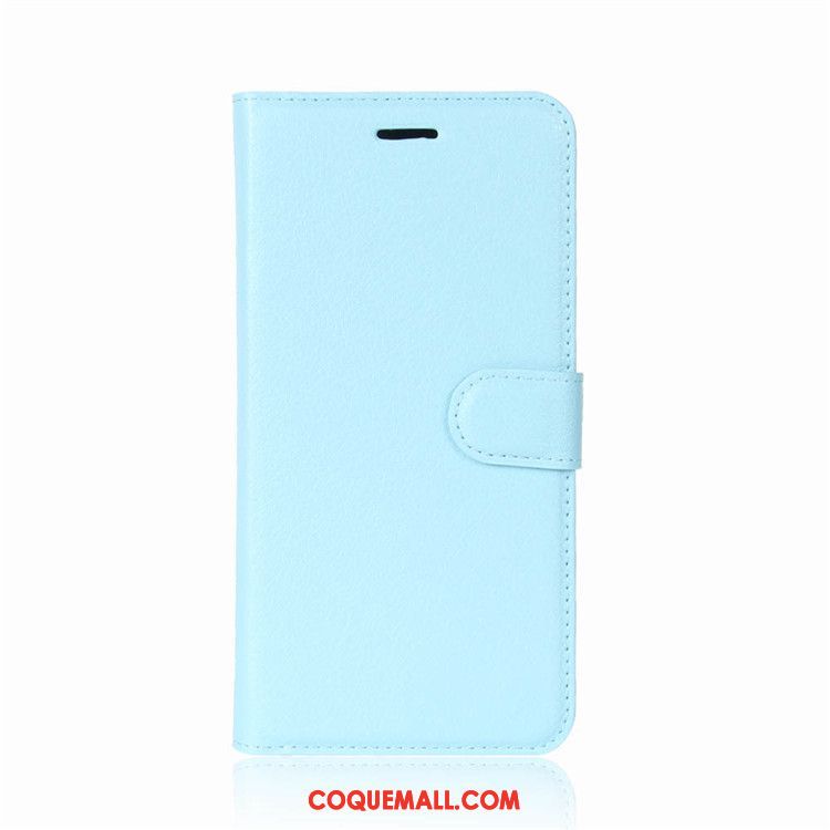 Étui Lg Q6 Portefeuille Bleu Téléphone Portable, Coque Lg Q6 Étui En Cuir Protection