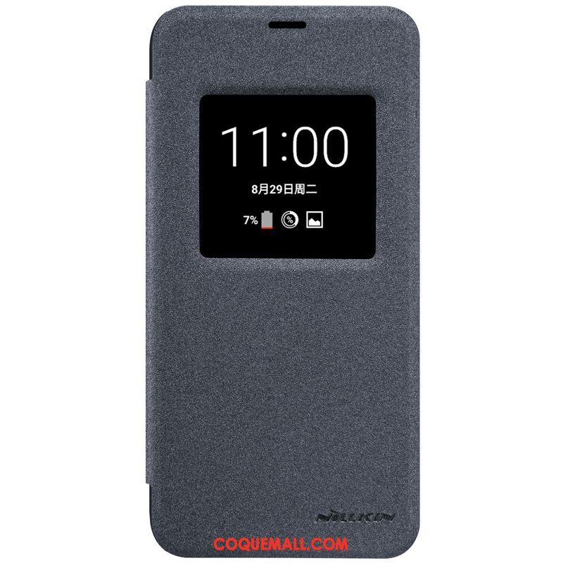 Étui Lg Q6 Étui En Cuir Noir Téléphone Portable, Coque Lg Q6 Dormance