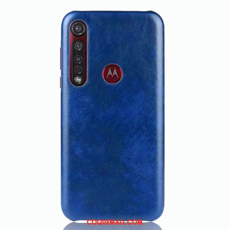 Étui Moto G8 Plus Incassable Protection Simple, Coque Moto G8 Plus Téléphone Portable Bleu