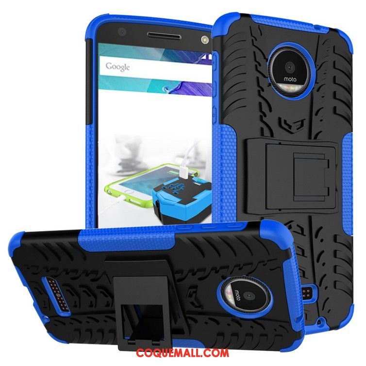 Étui Moto Z2 Play Protection Téléphone Portable Épaissir, Coque Moto Z2 Play Bleu