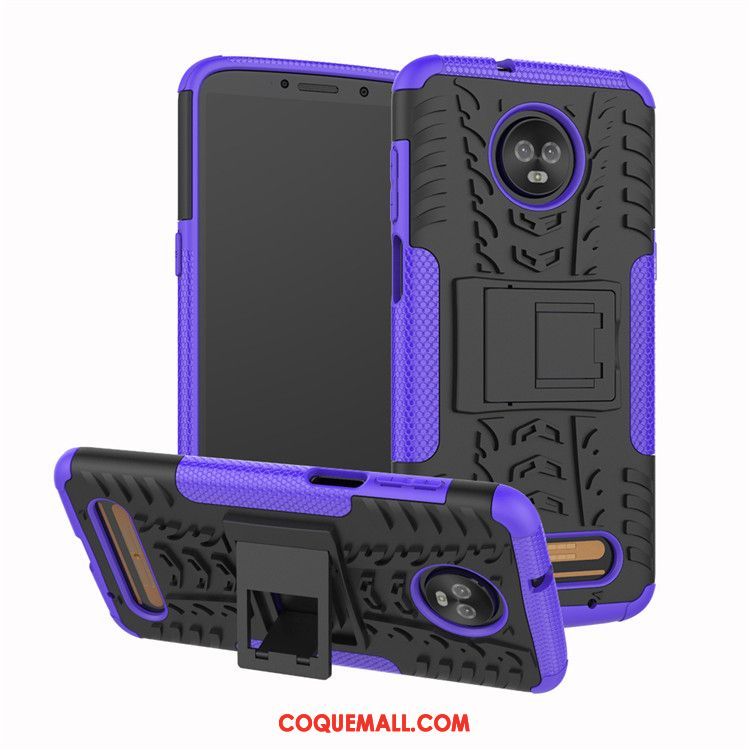 Étui Moto Z3 Play Tendance Fluide Doux Violet, Coque Moto Z3 Play Protection Téléphone Portable