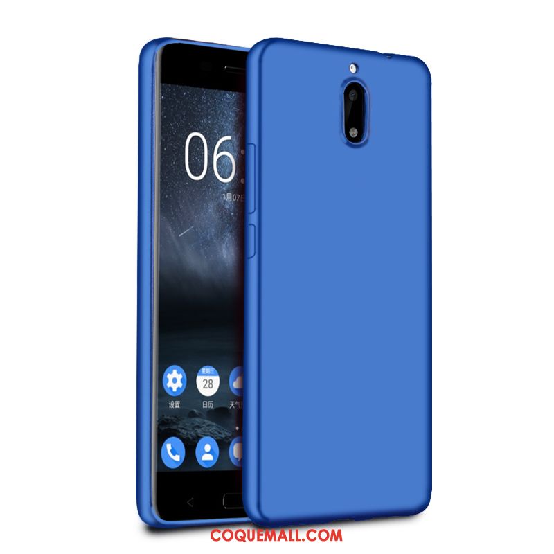 Étui Nokia 6 Silicone Fluide Doux Téléphone Portable, Coque Nokia 6 Protection Bleu