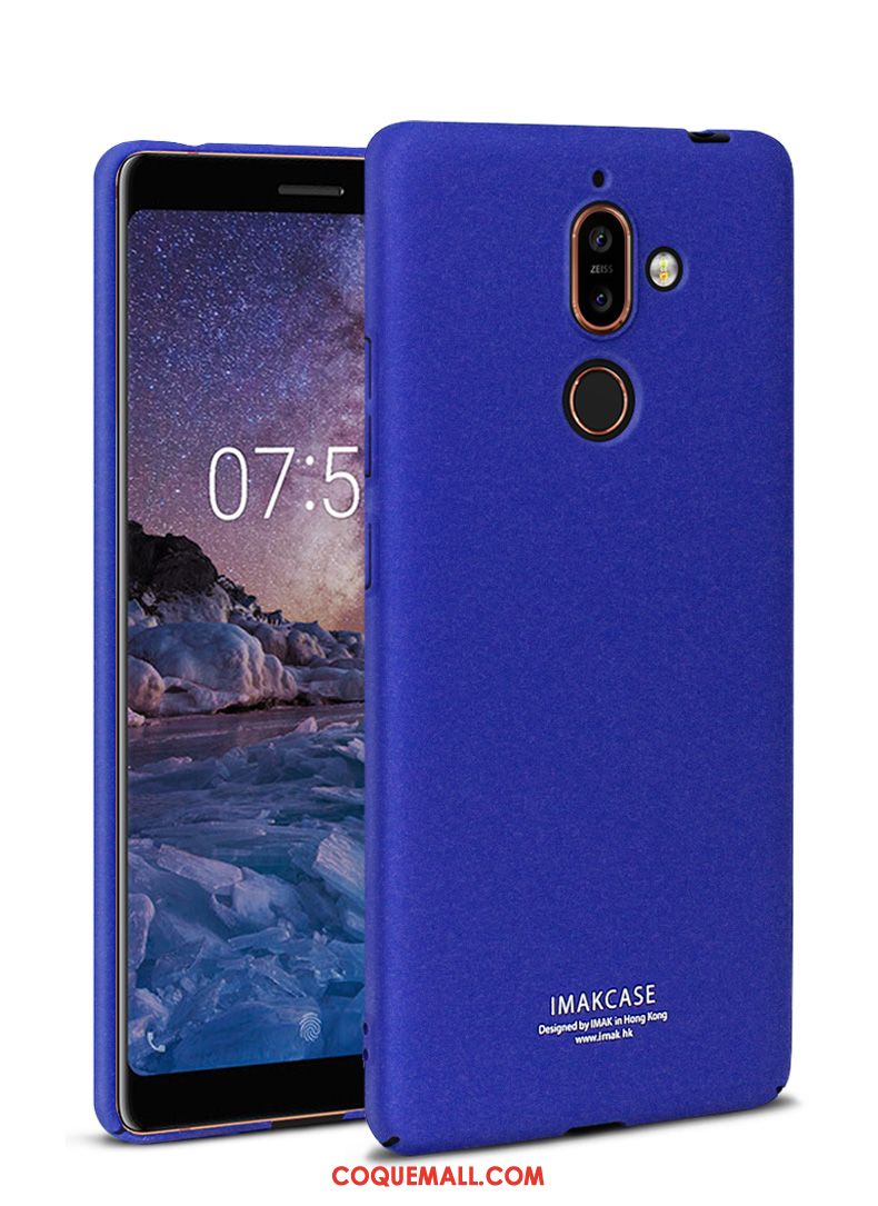 Étui Nokia 7 Plus Incassable Difficile Téléphone Portable, Coque Nokia 7 Plus Silicone Bleu