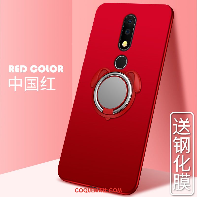 Étui Nokia 7 Silicone Incassable Tout Compris, Coque Nokia 7 Créatif Rouge