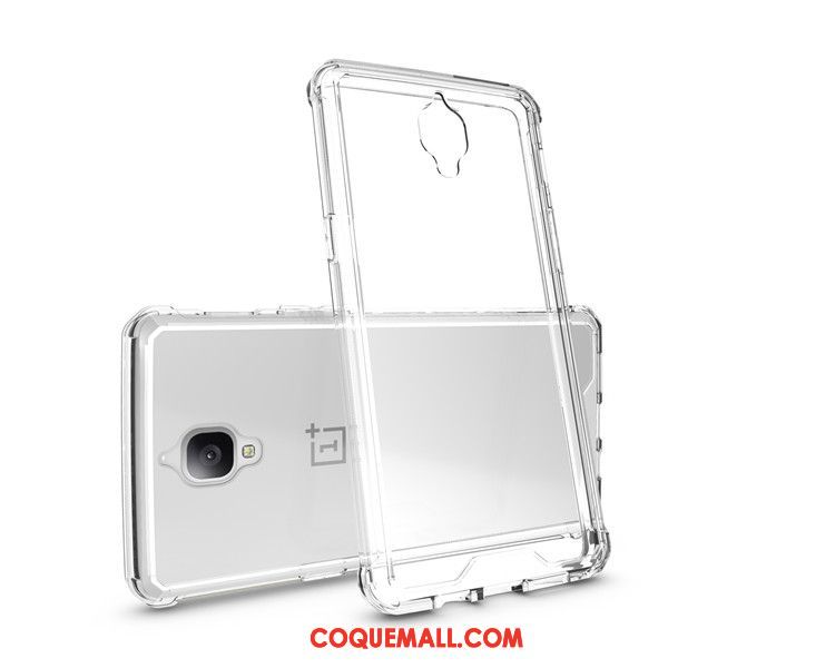 Étui Oneplus 3t Armure Simple Téléphone Portable, Coque Oneplus 3t Blanc Transparent