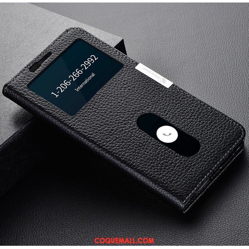 Étui Oneplus 5 Noir Incassable Simple, Coque Oneplus 5 Téléphone Portable Étui En Cuir