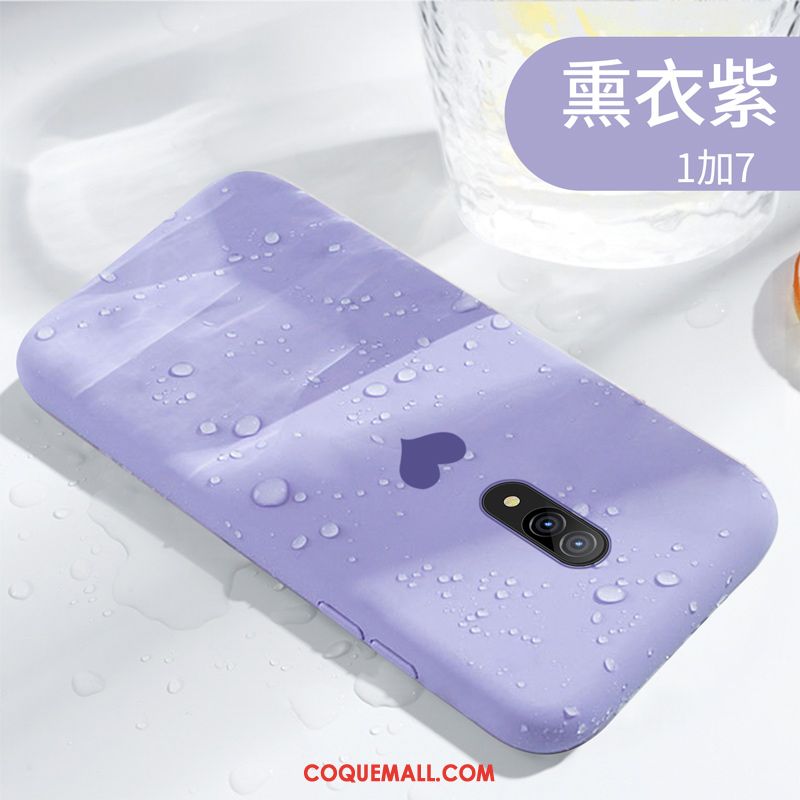 Étui Oneplus 7 Incassable Marque De Tendance Silicone, Coque Oneplus 7 Téléphone Portable Violet