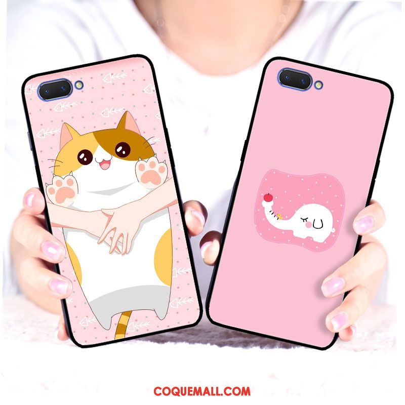 Étui Oppo A3s Incassable Chat Charmant, Coque Oppo A3s Protection Silicone
