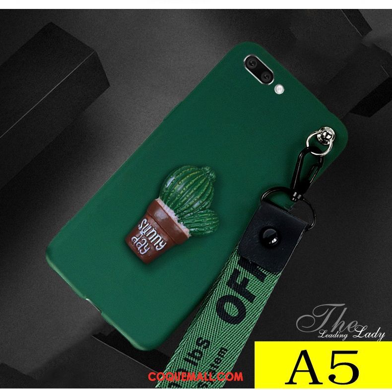 Étui Oppo A5 Protection Délavé En Daim Silicone, Coque Oppo A5 Tout Compris Vert