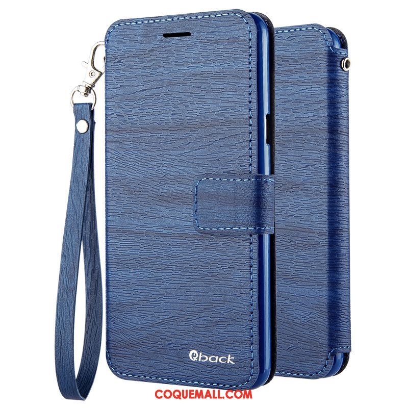 Étui Oppo A83 Incassable Protection Étui En Cuir, Coque Oppo A83 Bleu Marin Téléphone Portable