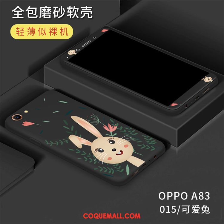 Étui Oppo A83 Jaune Noir Personnalité, Coque Oppo A83 Téléphone Portable Multicolore