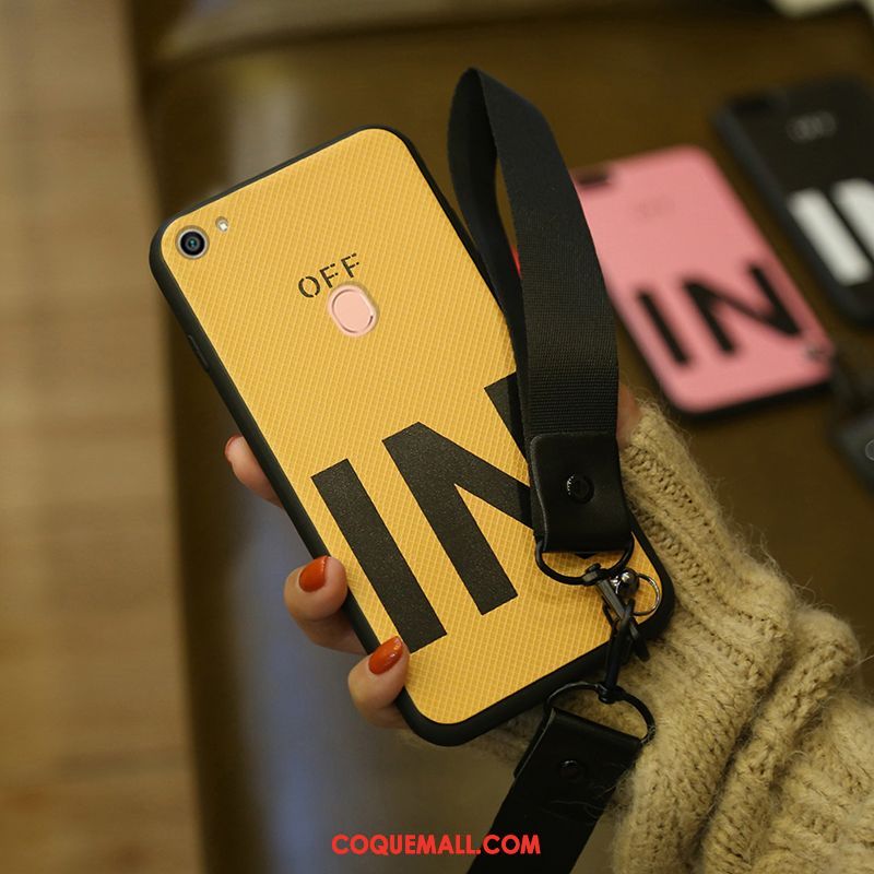 Étui Oppo F5 Youth Incassable Ornements Suspendus Téléphone Portable, Coque Oppo F5 Youth Tout Compris Jaune