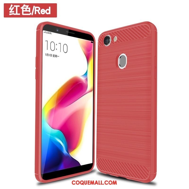Étui Oppo F5 Youth Silicone Incassable Rouge, Coque Oppo F5 Youth Protection Téléphone Portable