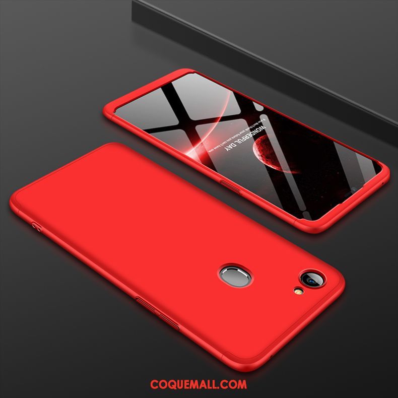 Étui Oppo F7 Téléphone Portable Verre Trempé Membrane, Coque Oppo F7 Rouge Tout Compris