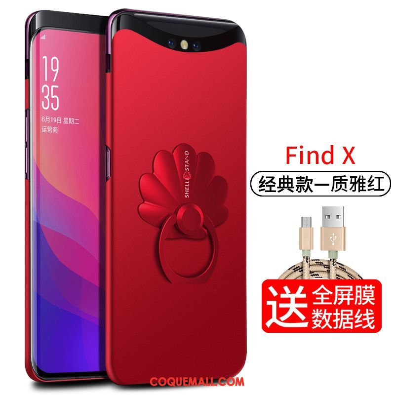 Étui Oppo Find X Difficile Rouge Téléphone Portable, Coque Oppo Find X Protection Très Mince