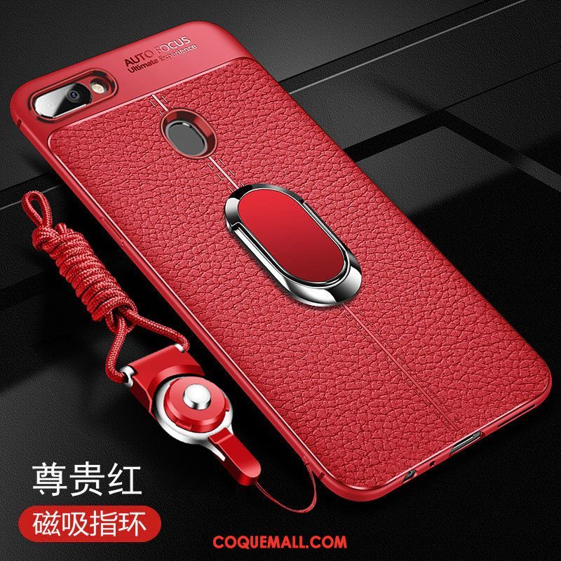 Étui Oppo R15 Pro Étoile Fluide Doux Téléphone Portable, Coque Oppo R15 Pro Étui En Cuir Rouge