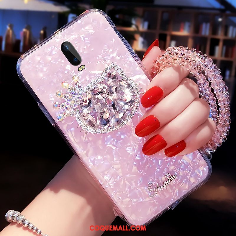 Étui Oppo R17 Incassable Coquille Net Rouge, Coque Oppo R17 Charmant Strass