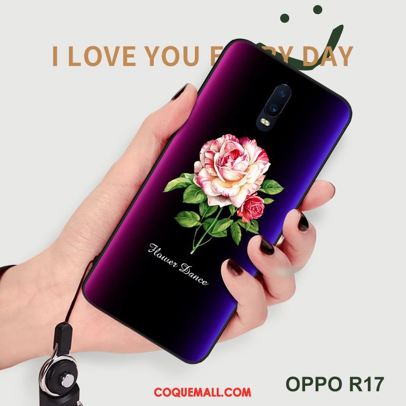 Étui Oppo R17 Rouge Créatif Silicone, Coque Oppo R17 Nouveau Violet