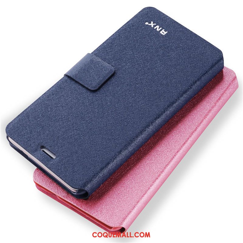 Étui Redmi 8a Petit Bleu Téléphone Portable, Coque Redmi 8a Protection En Cuir Beige