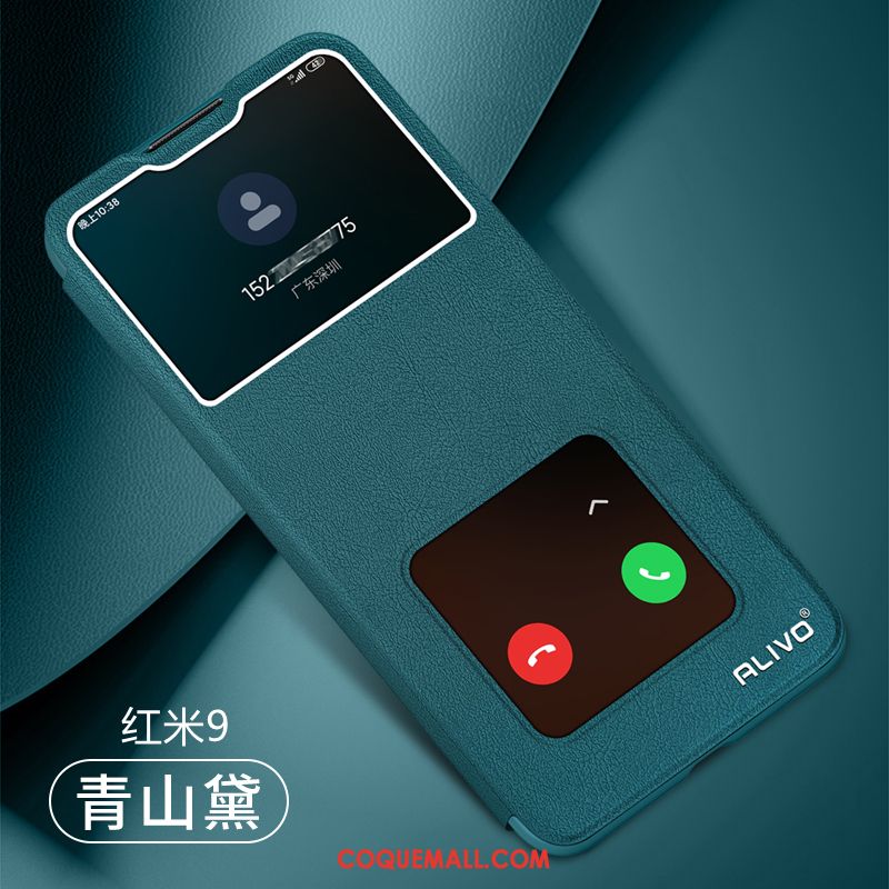 Étui Redmi 9 Incassable Vert Téléphone Portable, Coque Redmi 9 Rouge Silicone Beige