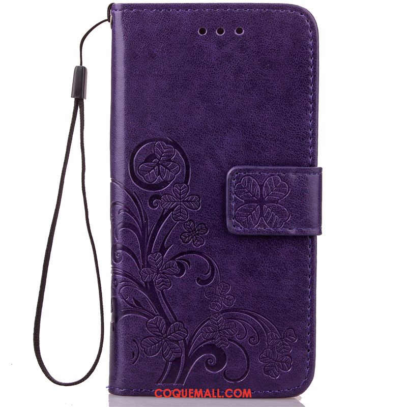 Étui Redmi Note 6 Pro En Cuir Violet Téléphone Portable, Coque Redmi Note 6 Pro Boucle Rouge Beige
