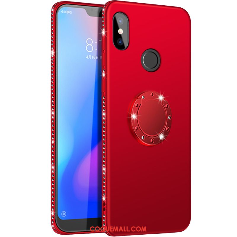 Étui Redmi Note 6 Pro Rouge Violet Protection, Coque Redmi Note 6 Pro Téléphone Portable Essentiel Beige