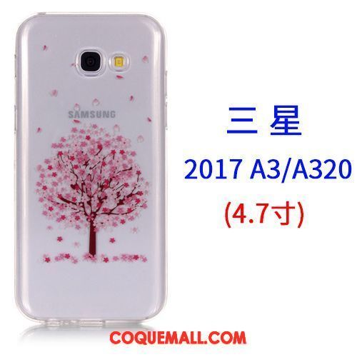 Étui Samsung Galaxy A3 2017 Tout Compris Rose Étoile, Coque Samsung Galaxy A3 2017 Téléphone Portable Dessin Animé