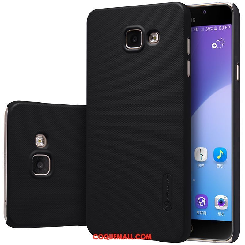 Étui Samsung Galaxy A5 2016 Noir Protection Or, Coque Samsung Galaxy A5 2016 Téléphone Portable Délavé En Daim