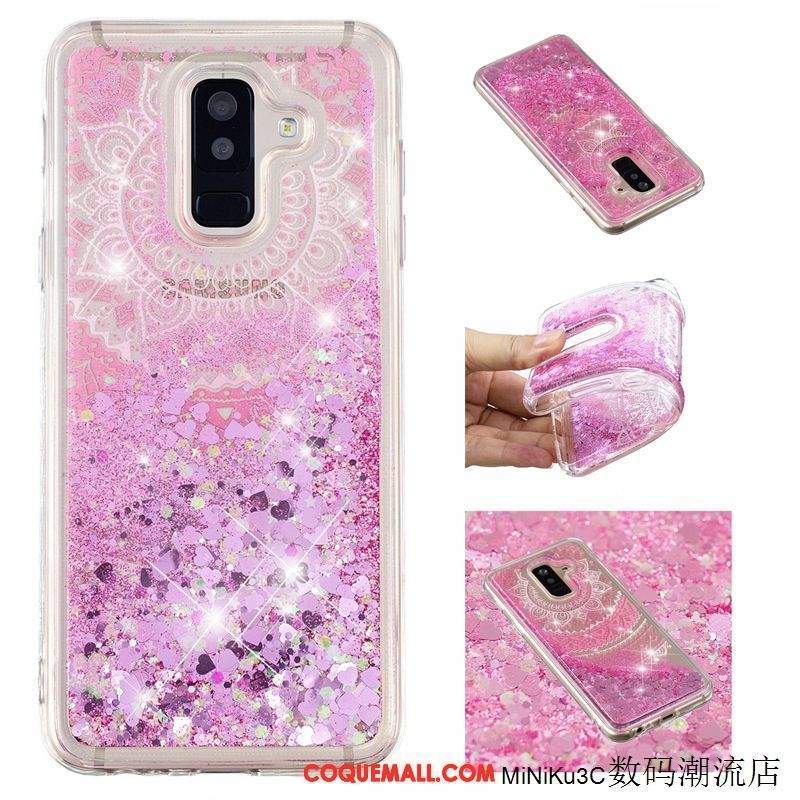 Étui Samsung Galaxy A6 Étoile Tout Compris Rose, Coque Samsung Galaxy A6 Protection Rose