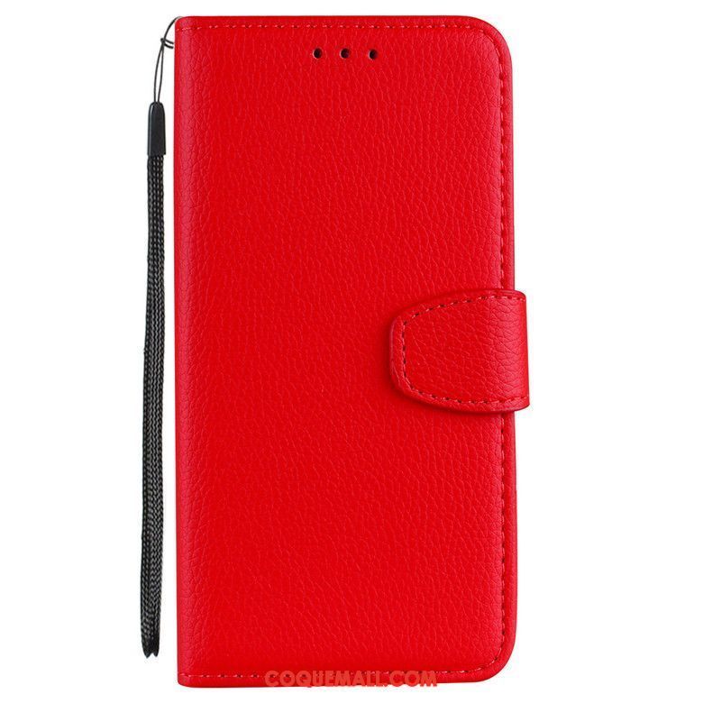 Étui Samsung Galaxy A7 2018 Protection Rouge Étoile, Coque Samsung Galaxy A7 2018 Couleur Unie Téléphone Portable