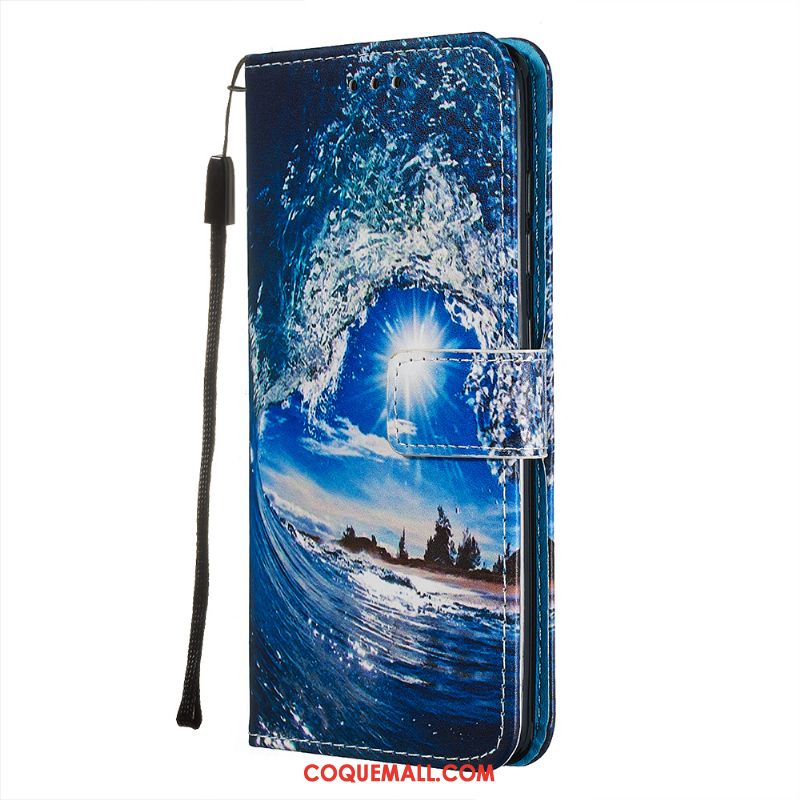 Étui Samsung Galaxy A71 Étoile Téléphone Portable Fluide Doux, Coque Samsung Galaxy A71 Bleu Carte