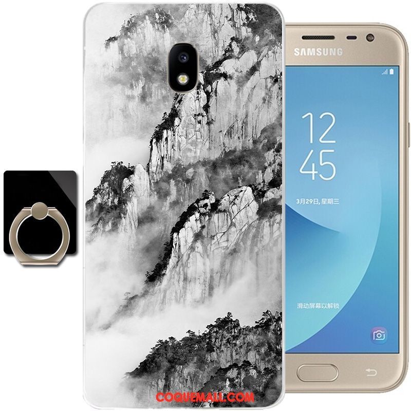 Étui Samsung Galaxy J3 2017 Encre Fluide Doux Étoile, Coque Samsung Galaxy J3 2017 Incassable Protection