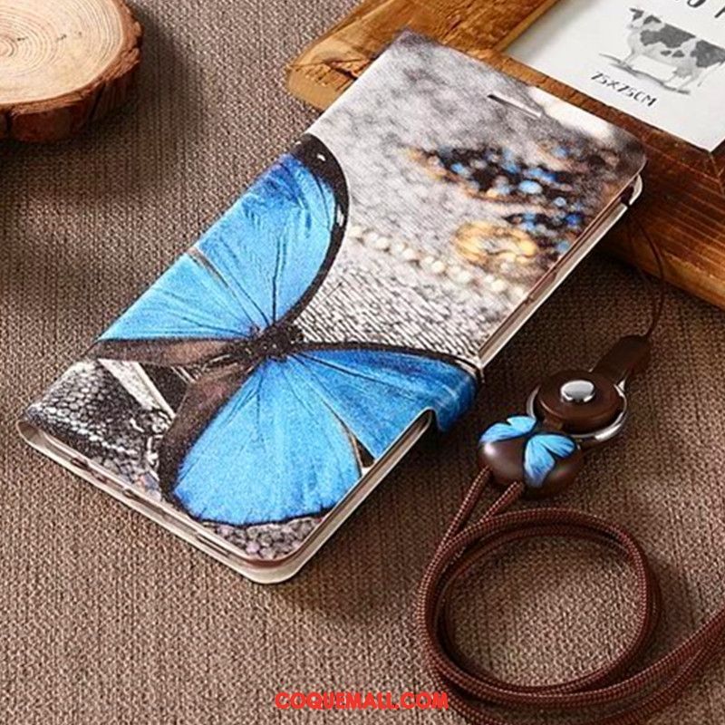 Étui Samsung Galaxy J6 Protection Étui En Cuir Téléphone Portable, Coque Samsung Galaxy J6 Bleu Clamshell