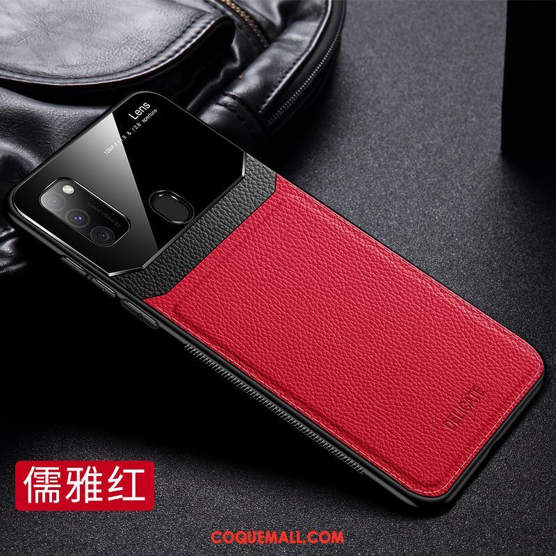 Étui Samsung Galaxy M30s Téléphone Portable Modèle Fleurie Étoile, Coque Samsung Galaxy M30s Rouge Incassable