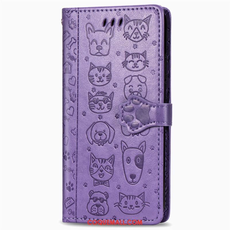 Étui Samsung Galaxy Note 10 Lite Violet Téléphone Portable En Cuir, Coque Samsung Galaxy Note 10 Lite Étoile Couleur Unie