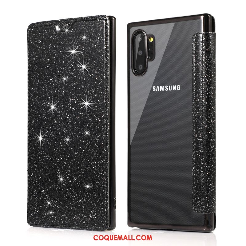 Étui Samsung Galaxy Note 10+ Téléphone Portable Étoile Noir, Coque Samsung Galaxy Note 10+