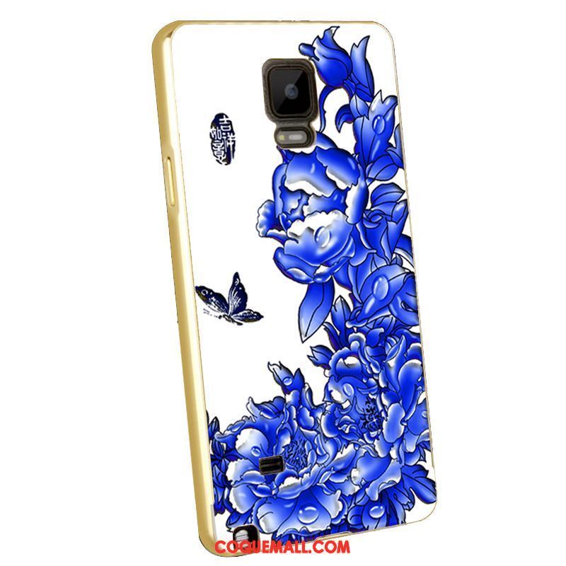Étui Samsung Galaxy Note 4 Bleu Étoile Téléphone Portable, Coque Samsung Galaxy Note 4 Border Gaufrage